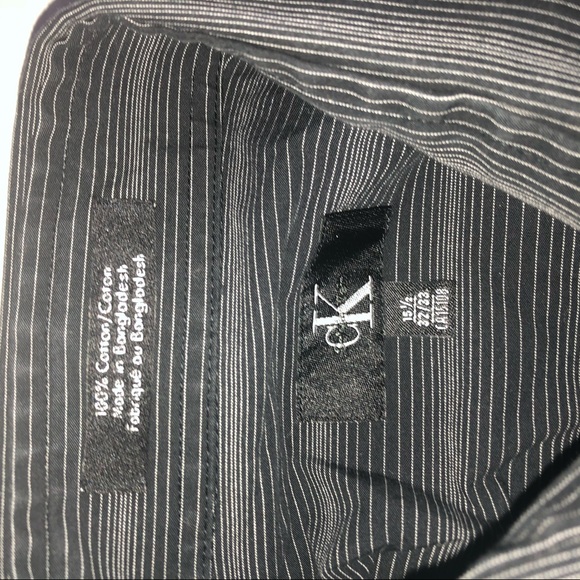 Calvin Klein 15 1/2 32/33 Large Black And White St - Picture 5 of 6